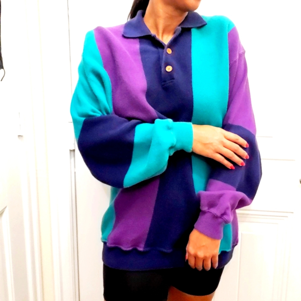 Cutter & Bucks 90s Vibe Colorblock Polo Size XL